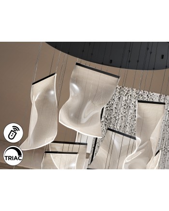 VELOS - LAMPARA 13L NEGRO DIMABLE